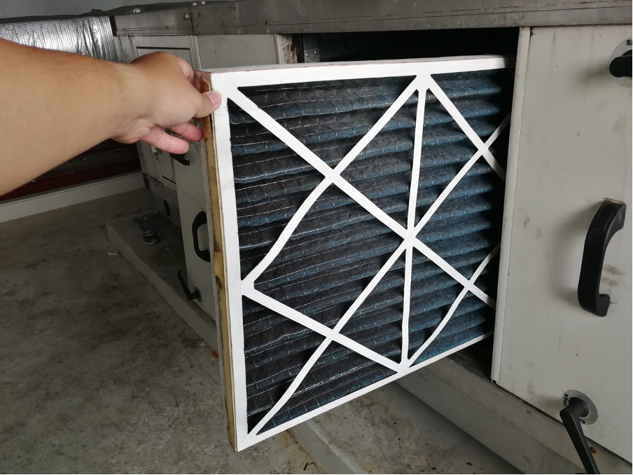 Air filter replacement for an HVAC system in St. Charles, Illinois