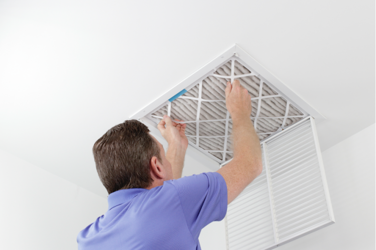 Replacing-the-HVAC-filter-in-a-house-in-Harvard-Illinois-image